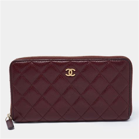 chanel bags red tote with wallet|Chanel long zipped wallet.